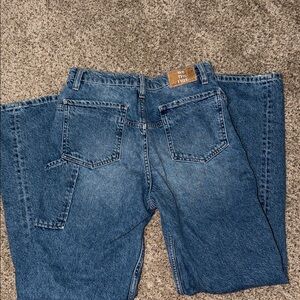 Free People Relaxed Fit Dark Blue Jeans